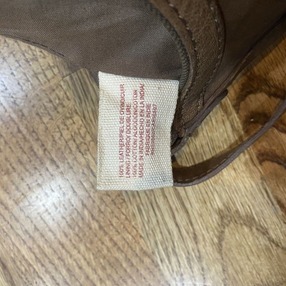 LUCKY BRAND ROBERTSON CONVERTIBLE HOBO TAUPE BROWN LEATHER PURSE BAG BOHO - Picture 10 of 11